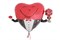 Шар фольга Фигура Сердце в смокинге с букетом P30 (An) - фото 6735
