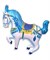 Шар фольга Фигура Лошадь цирковая голубая 11 (FM) - фото 6825