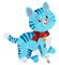 Шар фольга Фигура Кошечка с шарфом голубая 11 (FM) - фото 6959