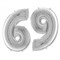 Шар фольга Фигура ЦИФРА 6/9 Silver 26" (Gr) - фото 7100