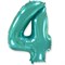 Шар фольга Фигура ЦИФРА 4 Tiffany 40" (Gr) - фото 7103