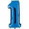 Шар фольга Фигура ЦИФРА 1 Blue 40" (Gr) - фото 7107
