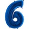 Шар фольга Фигура ЦИФРА 6 Blue 40" (Gr) - фото 7148