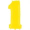 Шар фольга Фигура ЦИФРА 1 Яркий Желтый 40" (Gr) - фото 7167