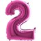 Шар фольга Фигура ЦИФРА 2 Pink 40" (Gr) - фото 7252