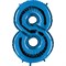 Шар фольга Фигура ЦИФРА 8 Blue 40" (Gr) - фото 7263