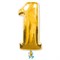 Шар фольга Фигура ЦИФРА 1 Gold (An) - фото 7686