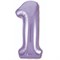 Шар фольга Фигура Р ЦИФРА 1 40" Slim Пастель Lavender (Ag) - фото 9257