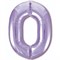 Шар фольга Фигура Р ЦИФРА 0 40" Slim Пастель Lavender (Ag) - фото 9259