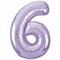 Шар фольга Фигура Р ЦИФРА 6 40" Slim Пастель Lavender (Ag) - фото 9261