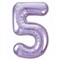 Шар фольга Фигура Р ЦИФРА 5 40" Slim Пастель Lavender (Ag) - фото 9262