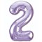 Шар фольга Фигура Р ЦИФРА 2 40" Slim Пастель Lavender (Ag) - фото 9263