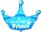 Шар фольга Фигура (37''/94 см) КОРОНА, Корона, С ДР Принц, Голубой /Дб - фото 9303