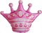 Шар фольга Фигура (30''/76 см) Фигура, Корона, Розовый /Дб - фото 9314
