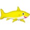 Шар фольга Фигура Акула веселая желтая 11 (FM) - фото 9325