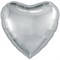 Шар фольга 18" СЕРДЦЕ Металлик Silver (Ag) - фото 9371